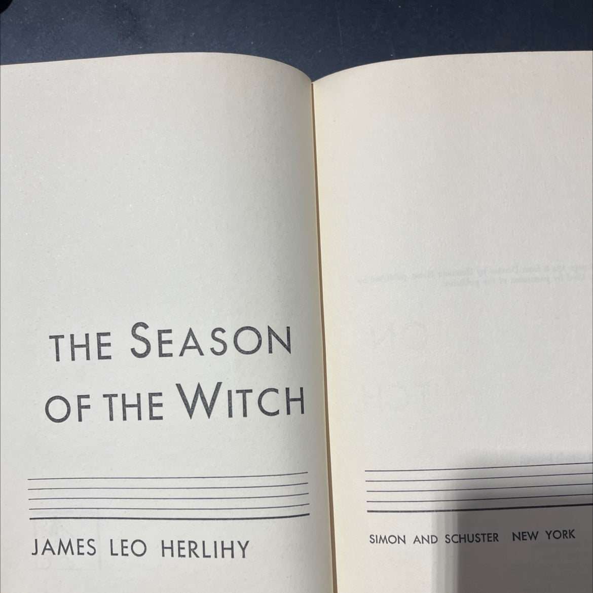 the season of the witch book, by james leo herlihy, 1971 Hardcover image 2