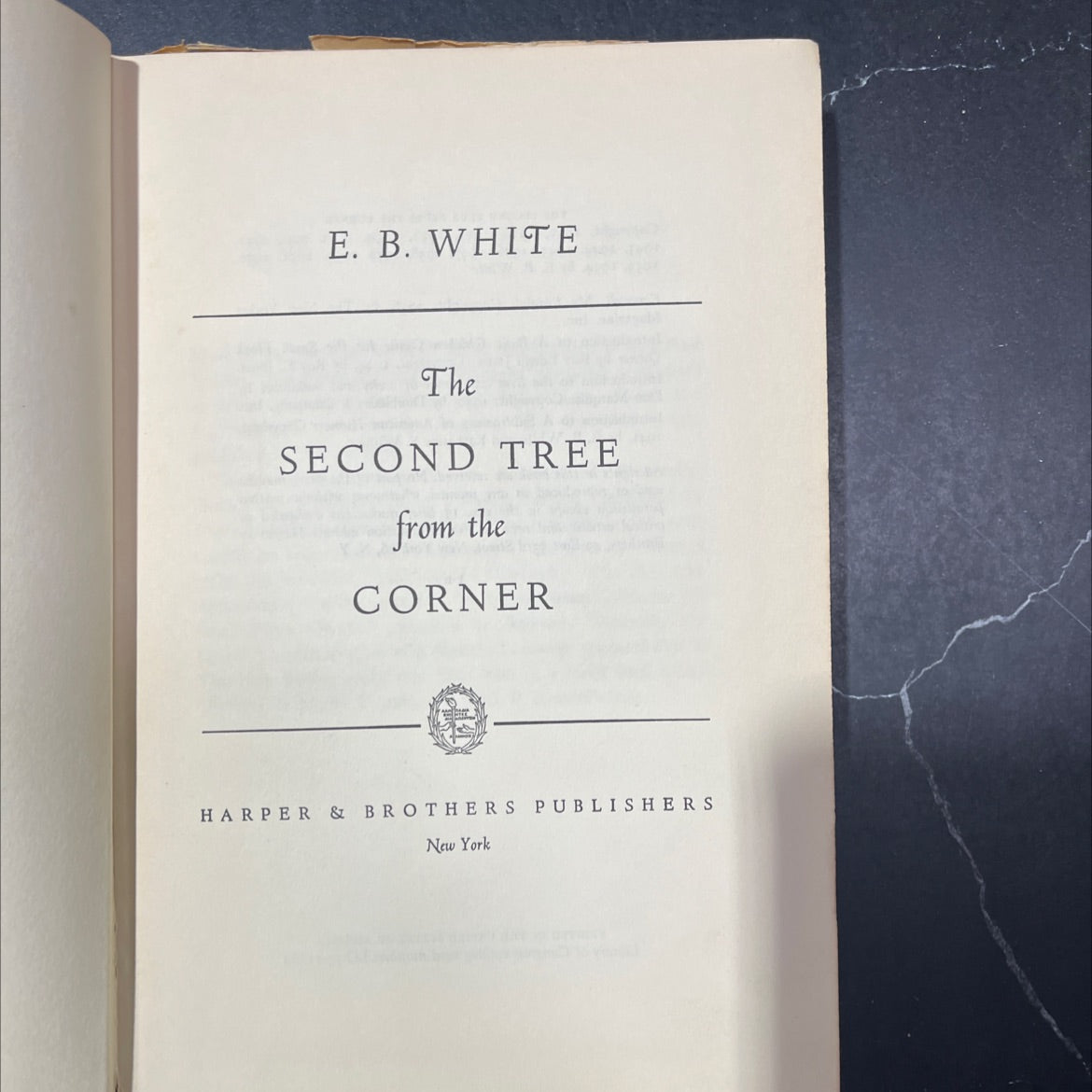 the second tree from the corner book, by E. B. White, 1954 Hardcover image 2