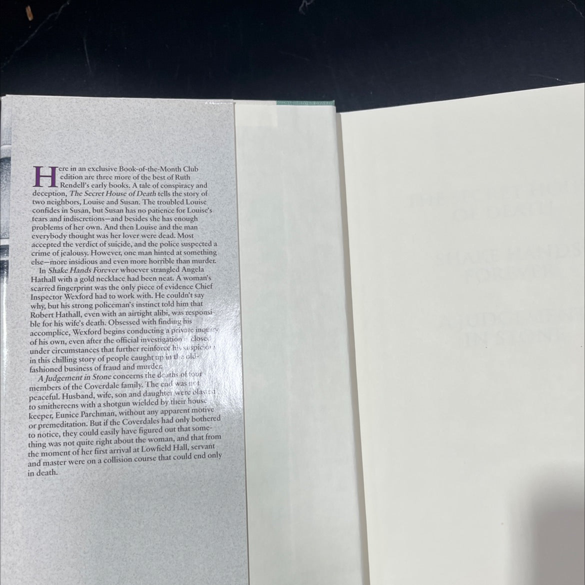 the secret house of death book, by ruth rendell, 1991 Hardcover image 4