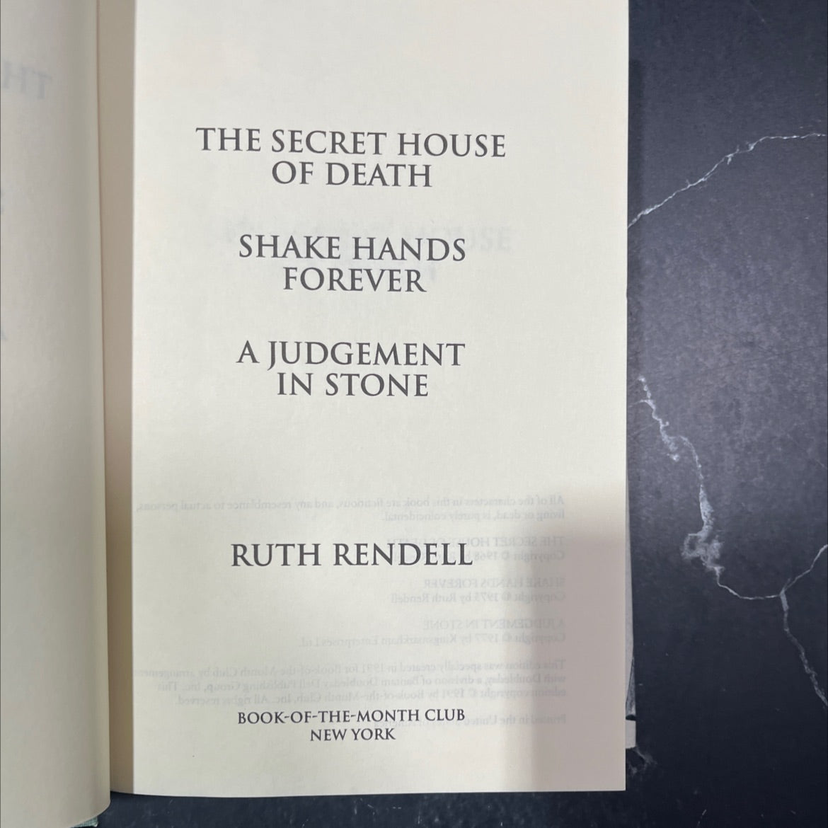 the secret house of death book, by ruth rendell, 1991 Hardcover image 2