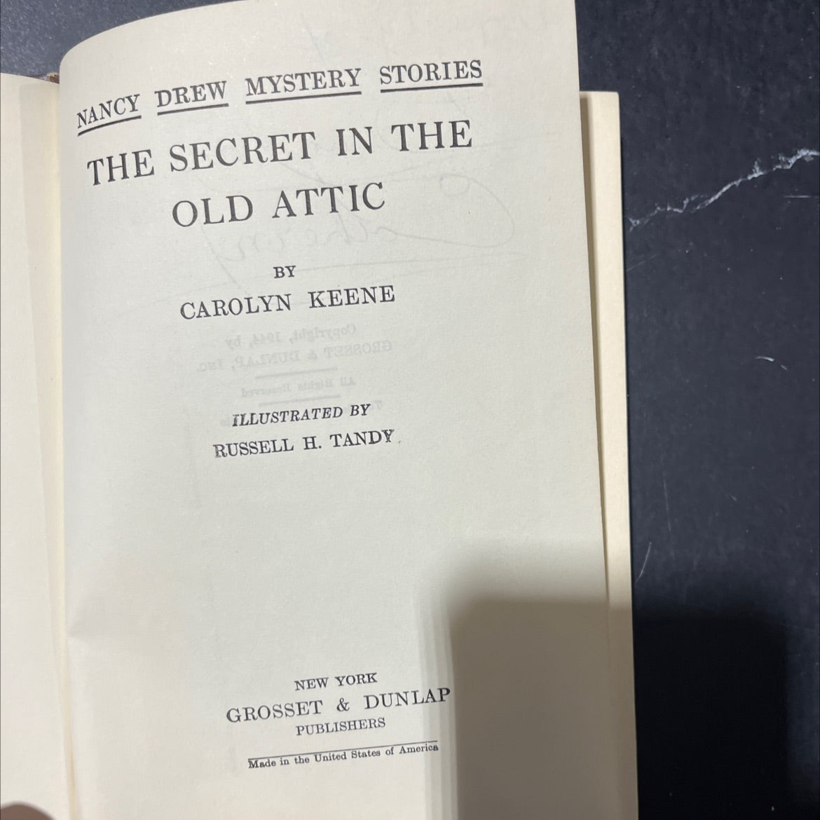 the secret in the old attic book, by carolyn keene, 1944 Hardcover image 2