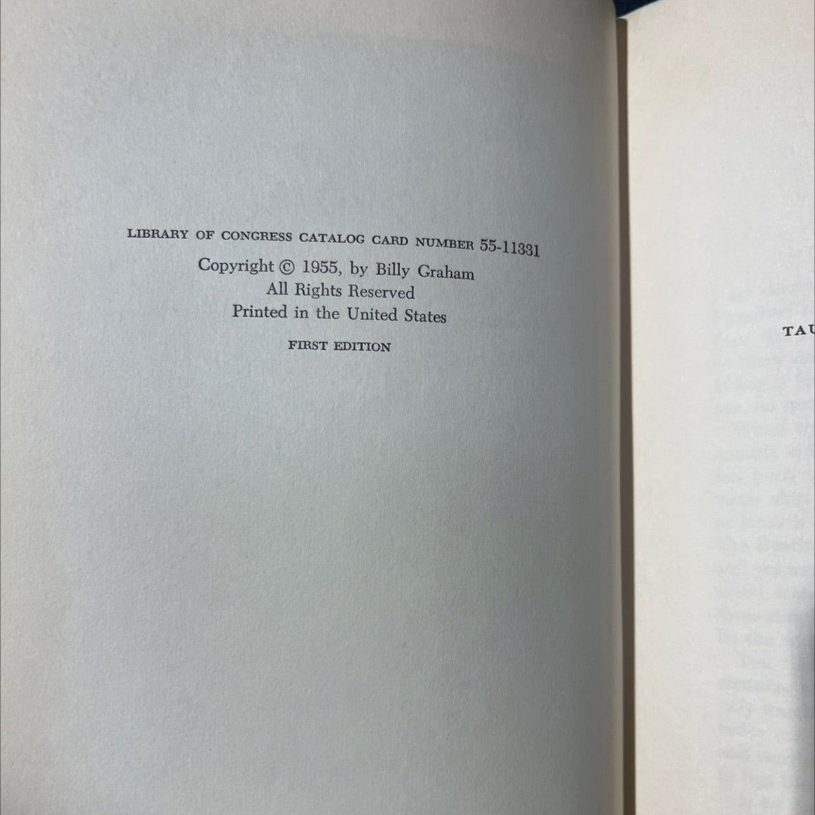 SIGNED the secret of happiness book, by billy graham, 1955 Hardcover, First Edition, Vintage image 3