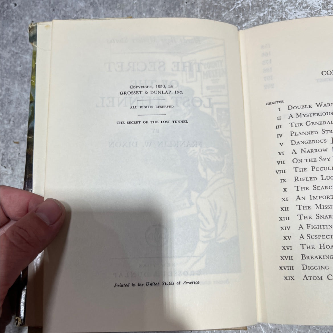 the secret of the lost tunnel book, by franklin w. dixon, 1950 Hardcover image 3