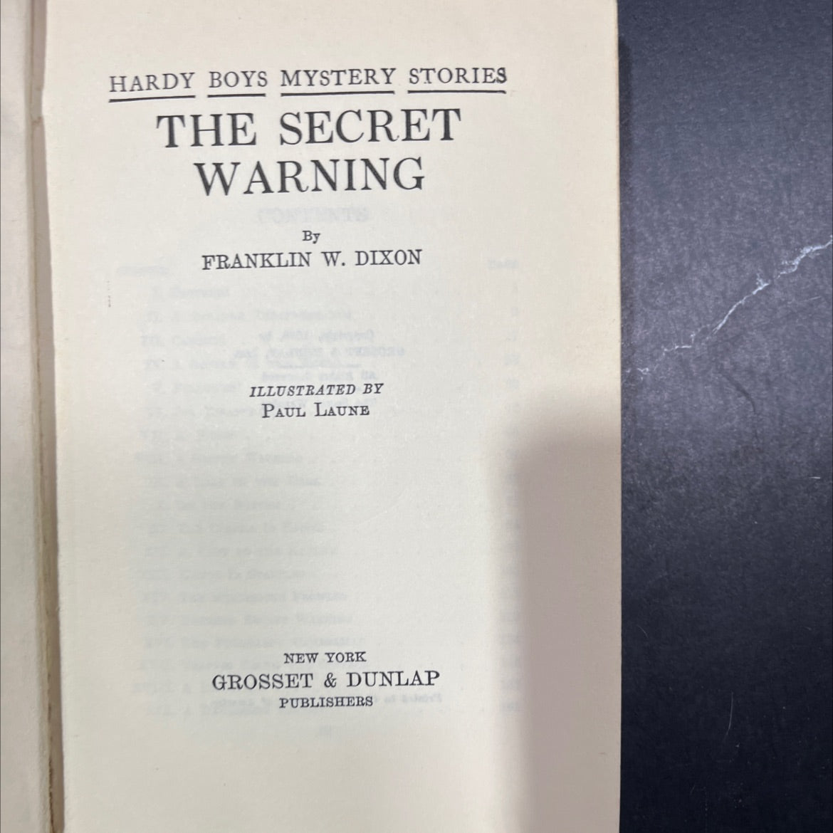 the secret warning book, by franklin w. dixon, 1938 Hardcover image 2