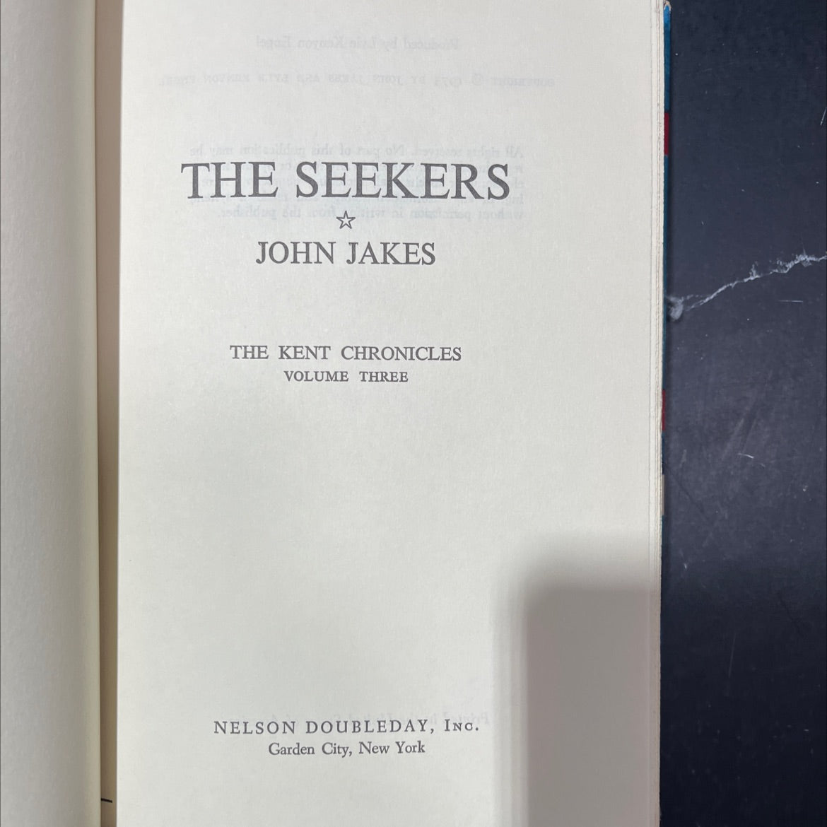 the seekers book, by john jakes, 1975 Hardcover image 2
