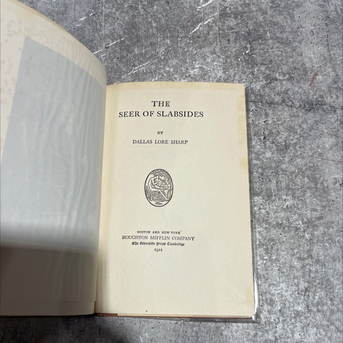 the seer of slabsides book, by dallas lore sharp, 1921 Hardcover image 2