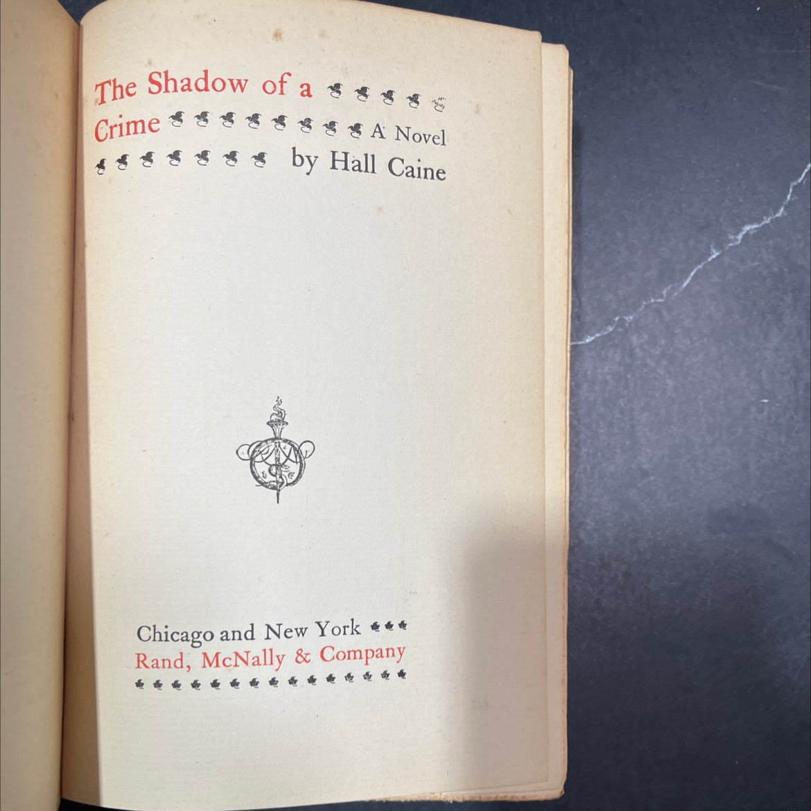 the shadow of a crime book, by hall caine, 1914 Hardcover image 2