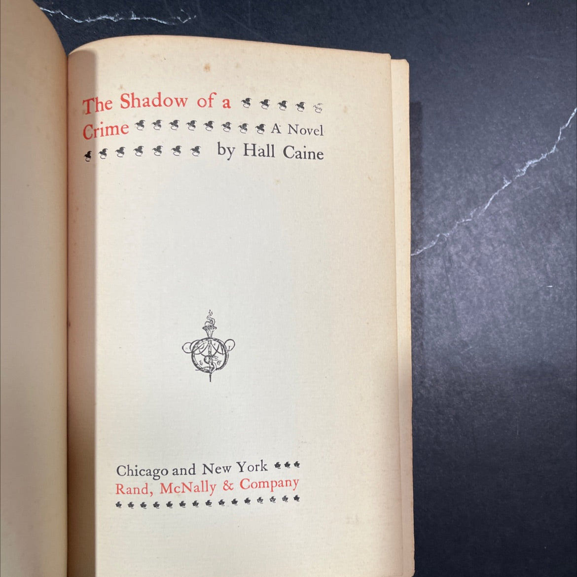 the shadow of a crime book, by hall caine, 1914 Hardcover image 3