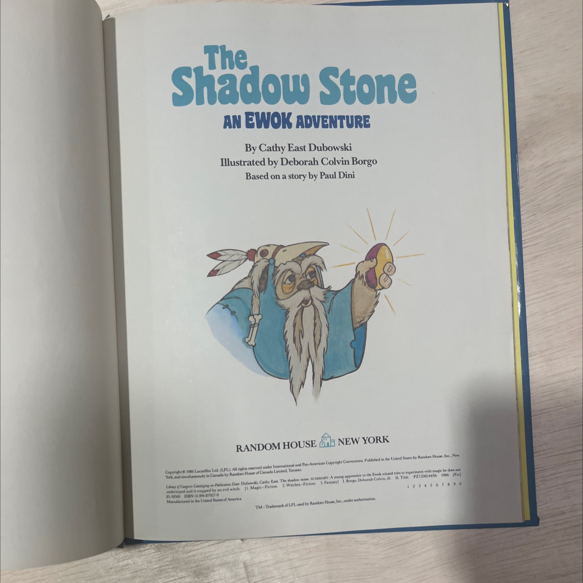 the shadow stone an ewok adventure book, by Cathy East Dubowski, 1986 Hardcover, First Edition, Vintage image 3