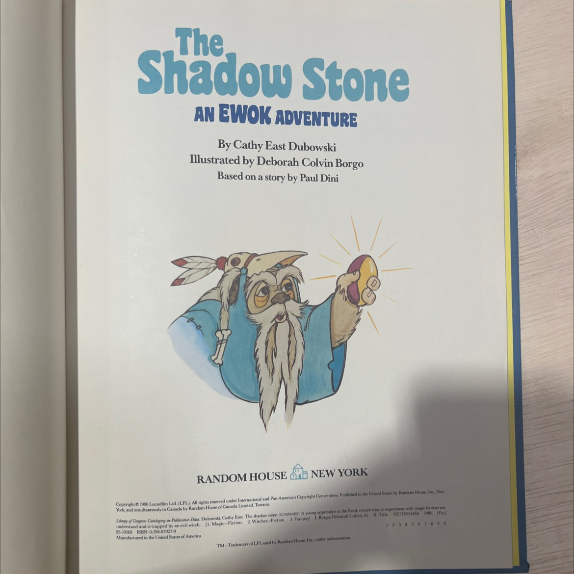 the shadow stone an ewok adventure book, by Cathy East Dubowski, 1986 Hardcover, First Edition, Vintage image 2