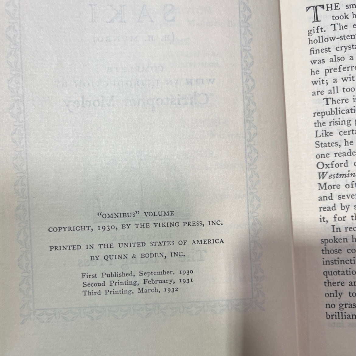 the short stories of saki book, by h. h. munro, 1930 Hardcover image 3
