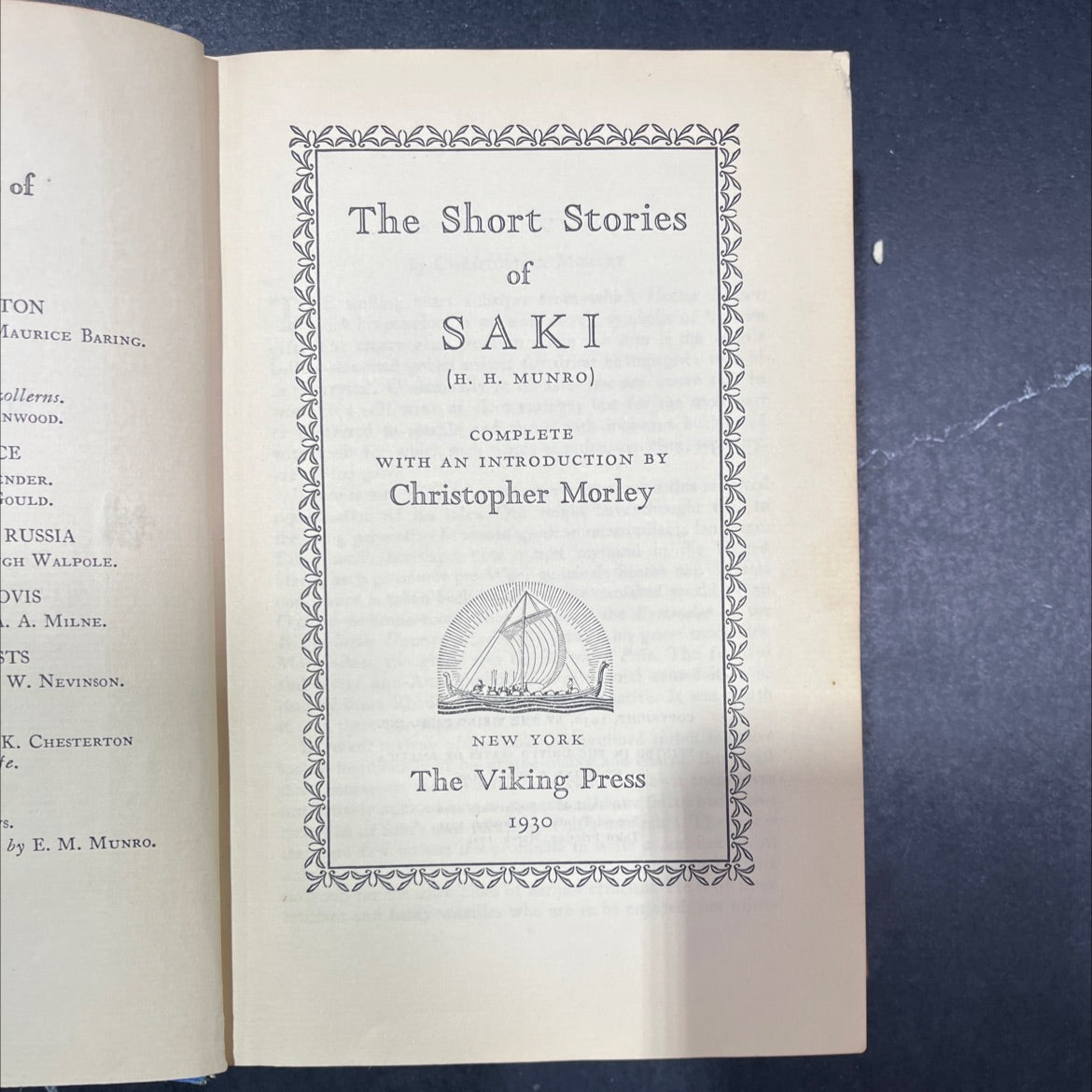the short stories of saki book, by h. h. munro, 1930 Hardcover image 2