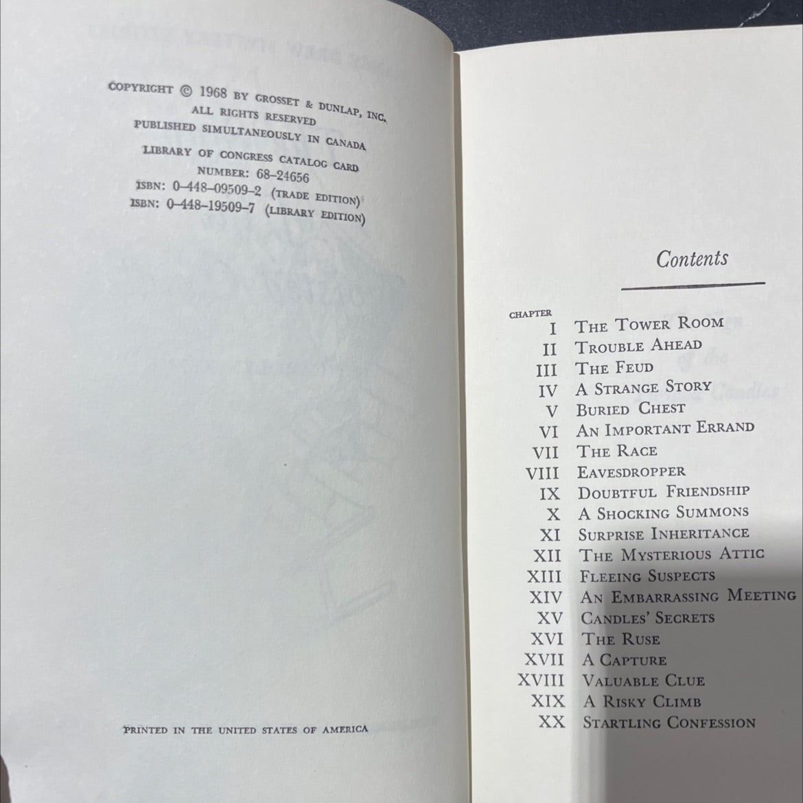 the sign of the twisted candles book, by carolyn keene, 1968 Hardcover image 3