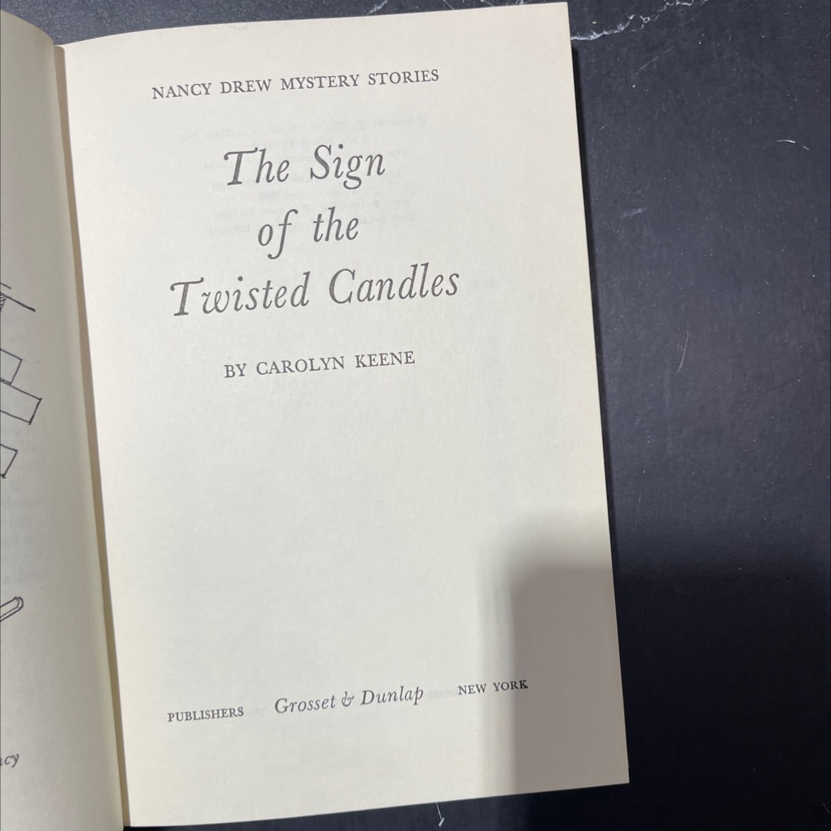 the sign of the twisted candles book, by carolyn keene, 1968 Hardcover image 2