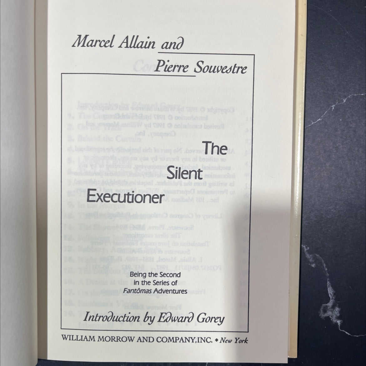 the silent executioner book, by Marcel Allain, Pierre Souvestre, 1987 Hardcover image 2