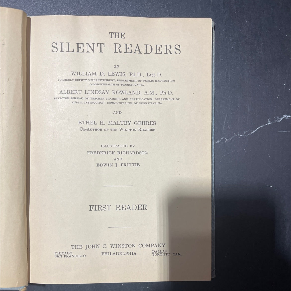 the silent readers book, by william d. lewis, albert lindsay rowland, ethel h. maltby gehres, 1924 Hardcover image 2