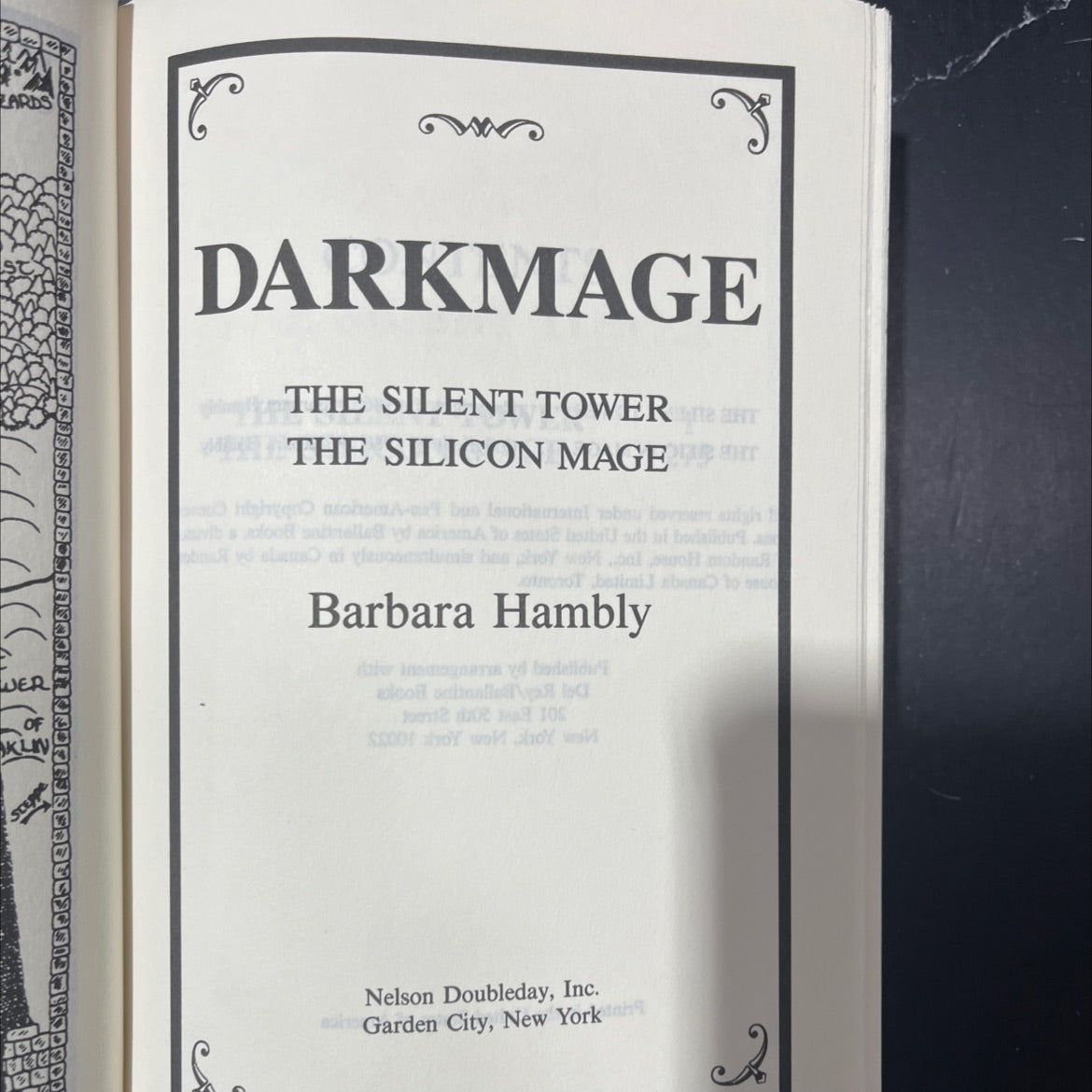the silent tower book, by Barbara Hambly, 1988 Hardcover image 2