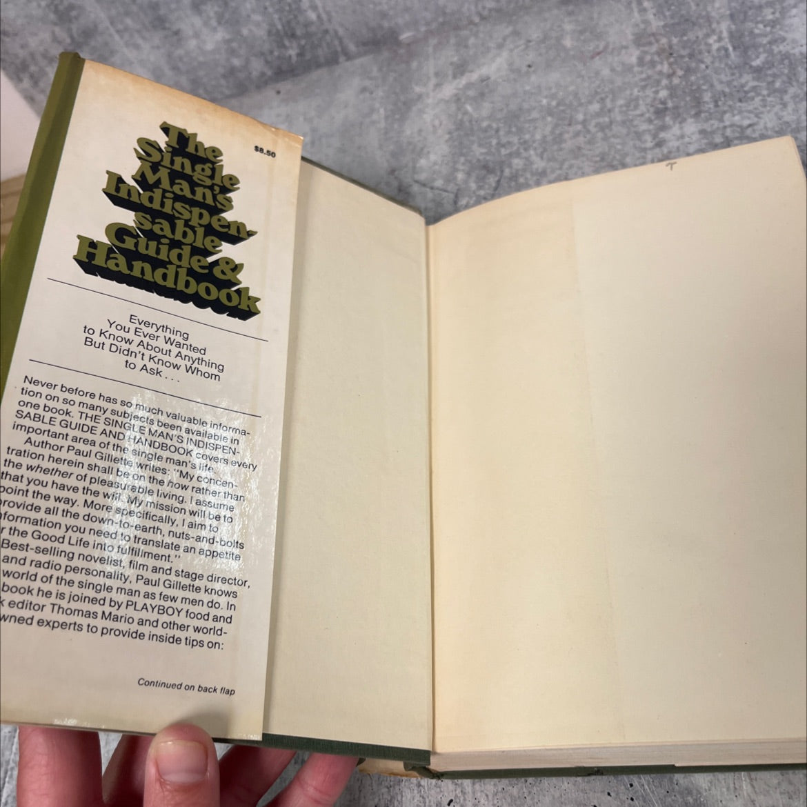 the single man's indispensable guide and handbook book, by Paul Gillette, 1973 Hardcover image 4