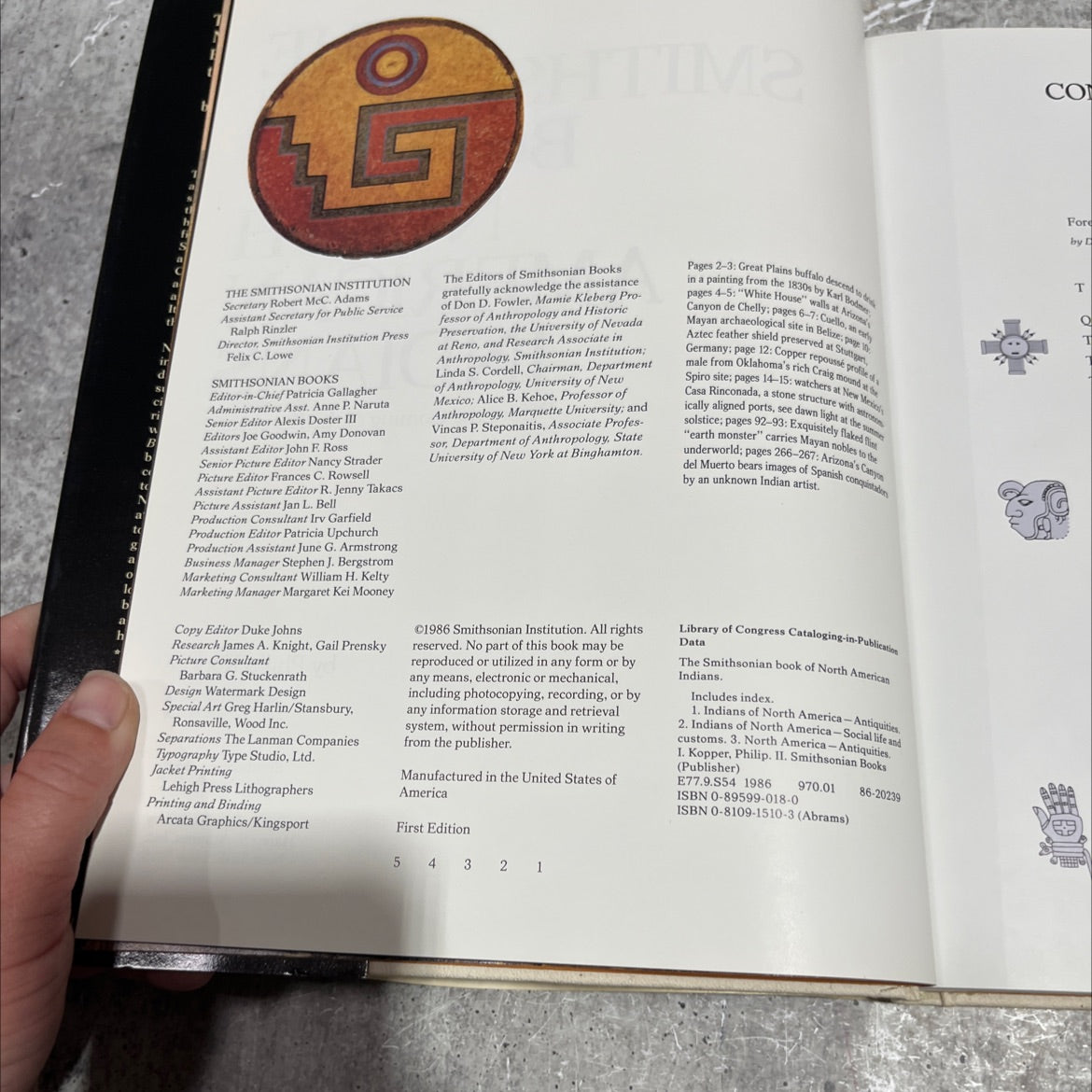 the smithsonian book of north american indians before the coming of the europeans book, by philip kopper, 1986 Hardcover image 3