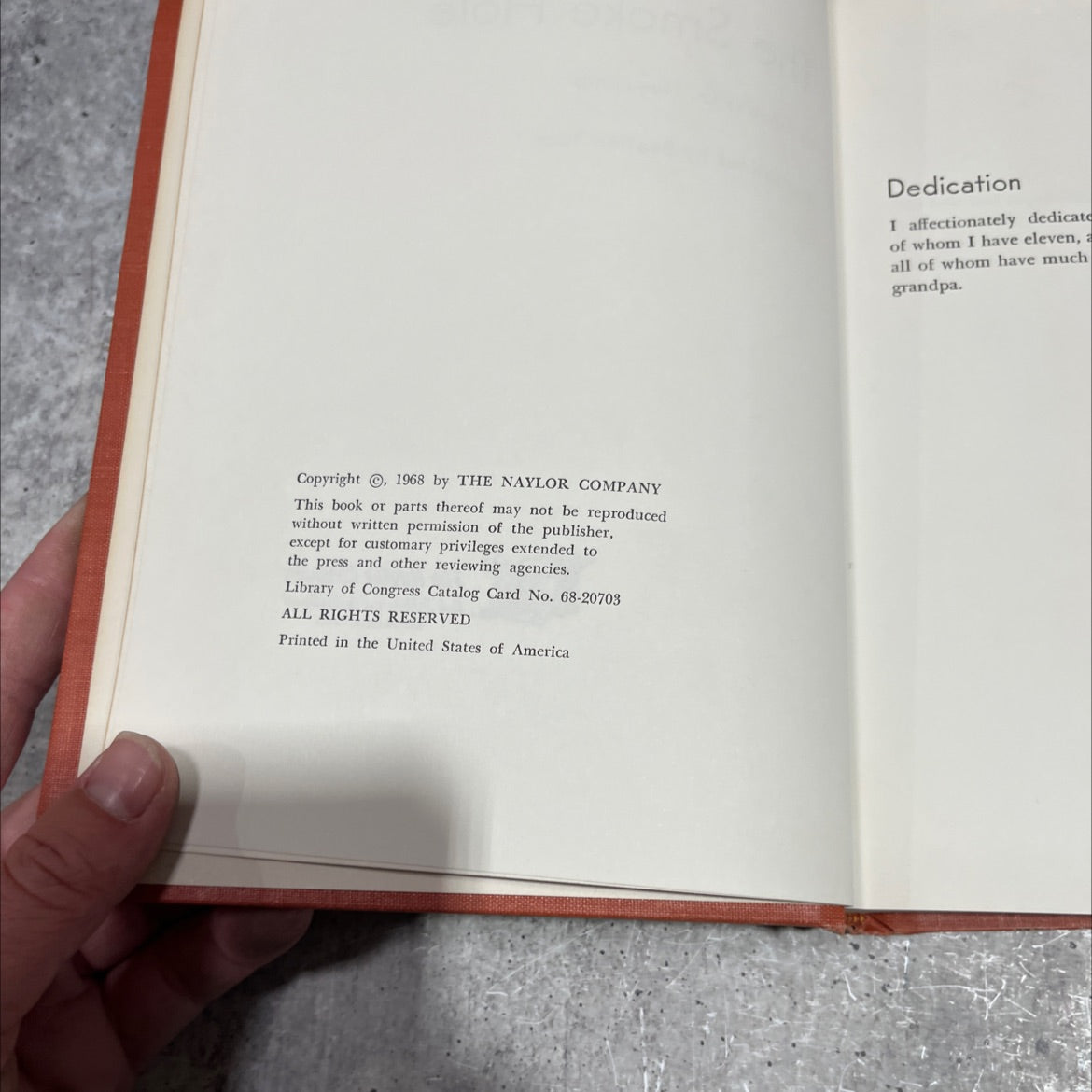 the smoke hole book, by charles g. newcomb, 1968 Hardcover image 3