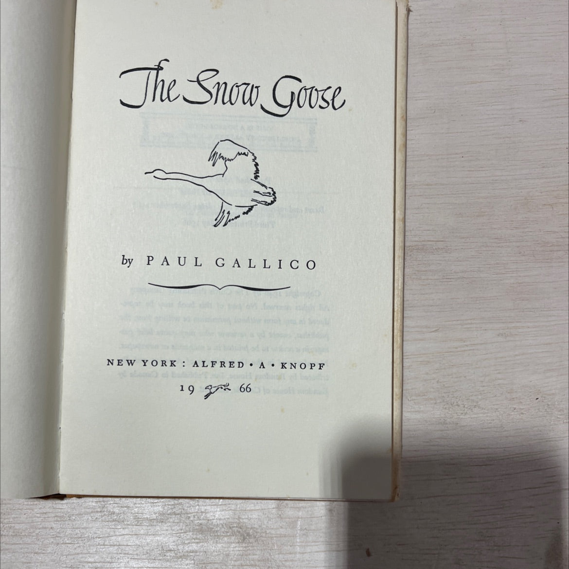 the snow goose book, by paul gallico, 1966 Hardcover, Vintage image 2