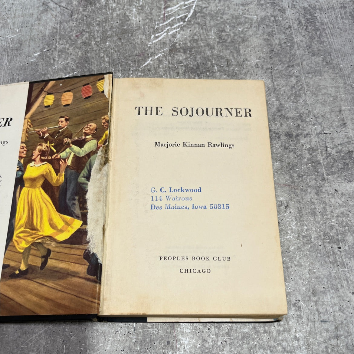 the sojourner book, by Marjorie Kinnan Rawlings, 1953 Hardcover image 2