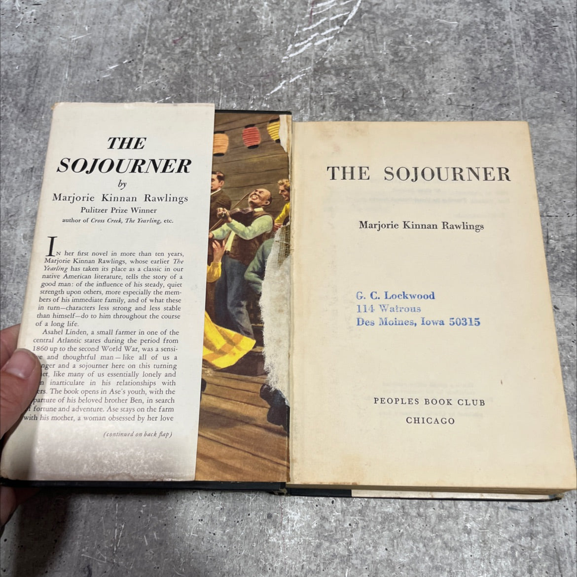 the sojourner book, by Marjorie Kinnan Rawlings, 1953 Hardcover image 4
