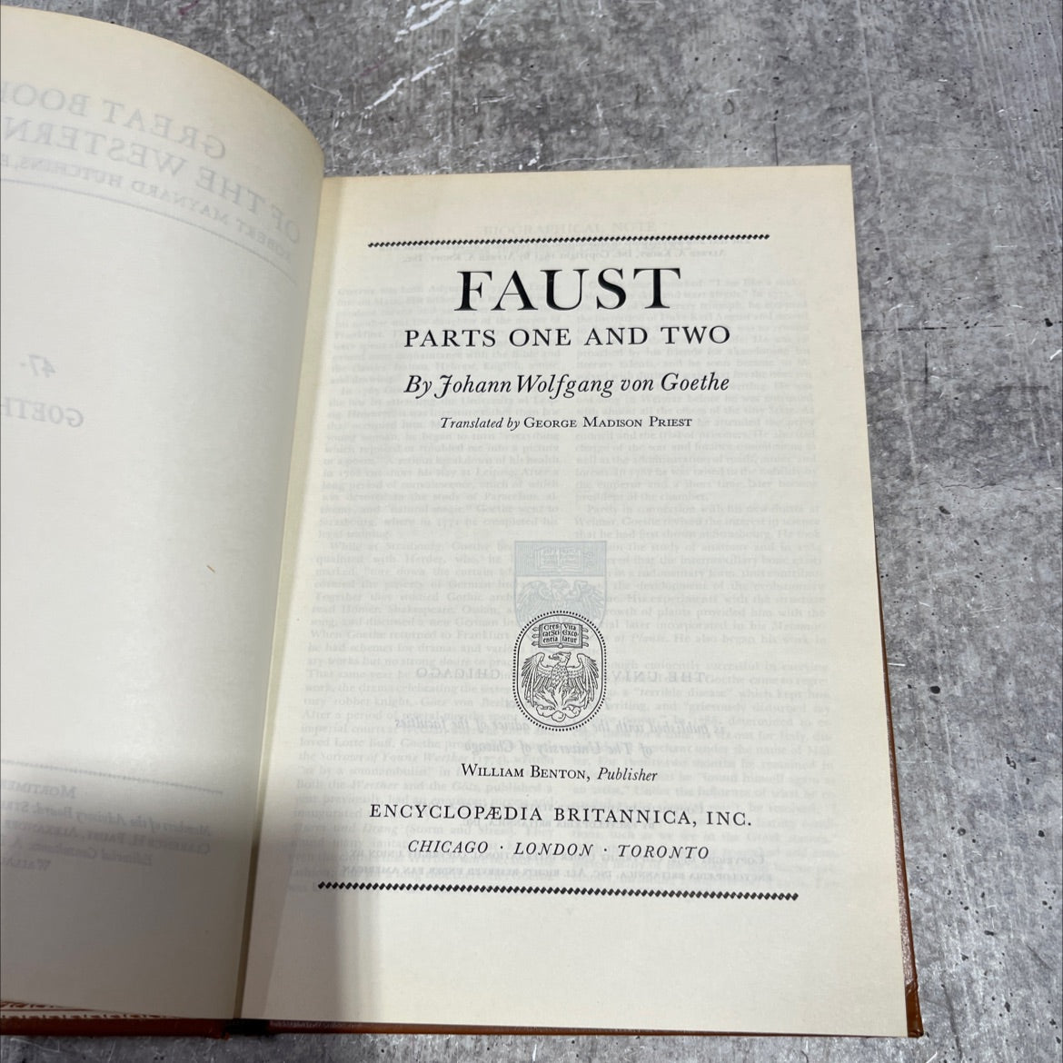 the sorrows of young werther parts one and two book, by johann wolfgang von goethe, 1941 Hardcover image 2