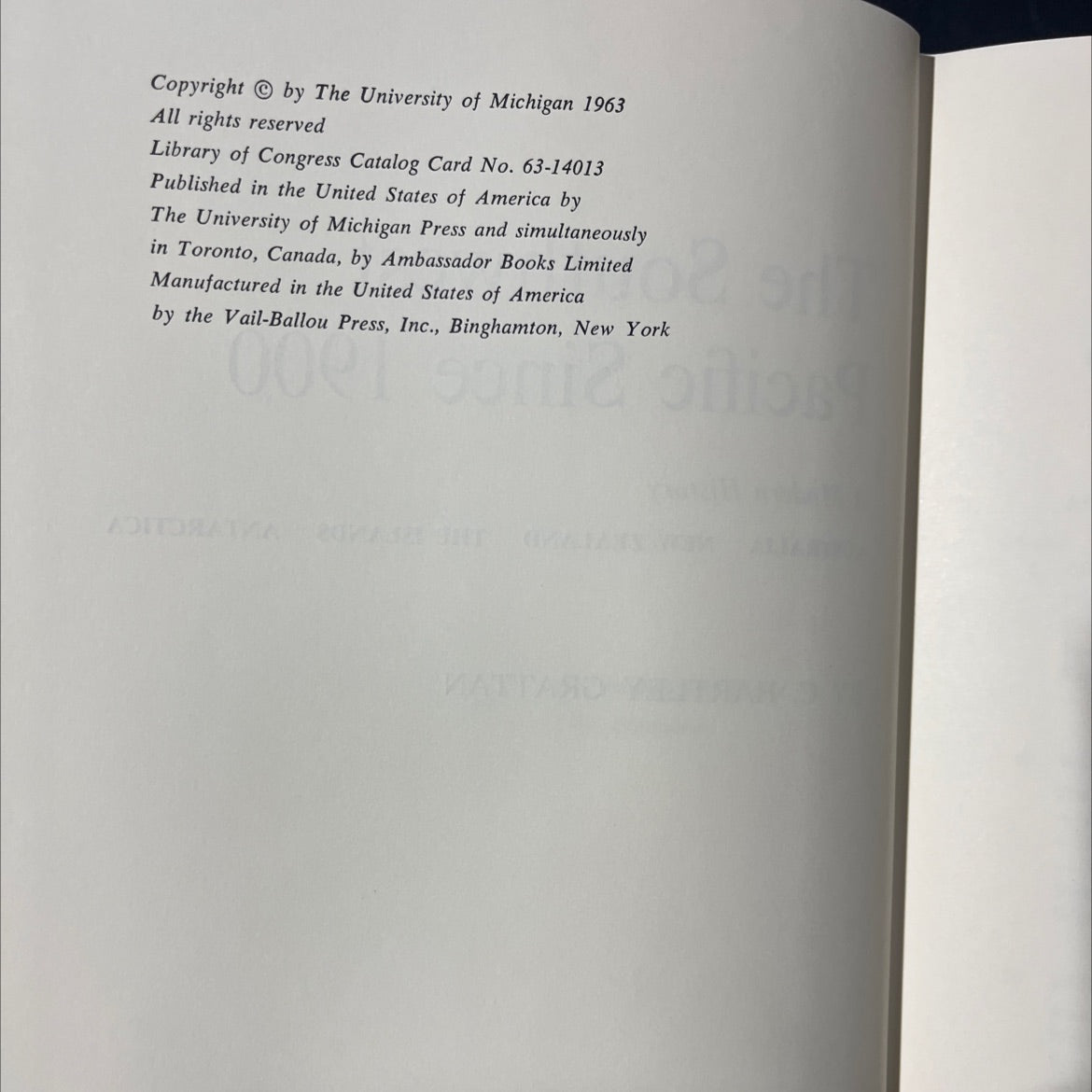 the southwest pacific since 1900 a modern history australia new zealand the islands antarctica book, by c. hartley image 3