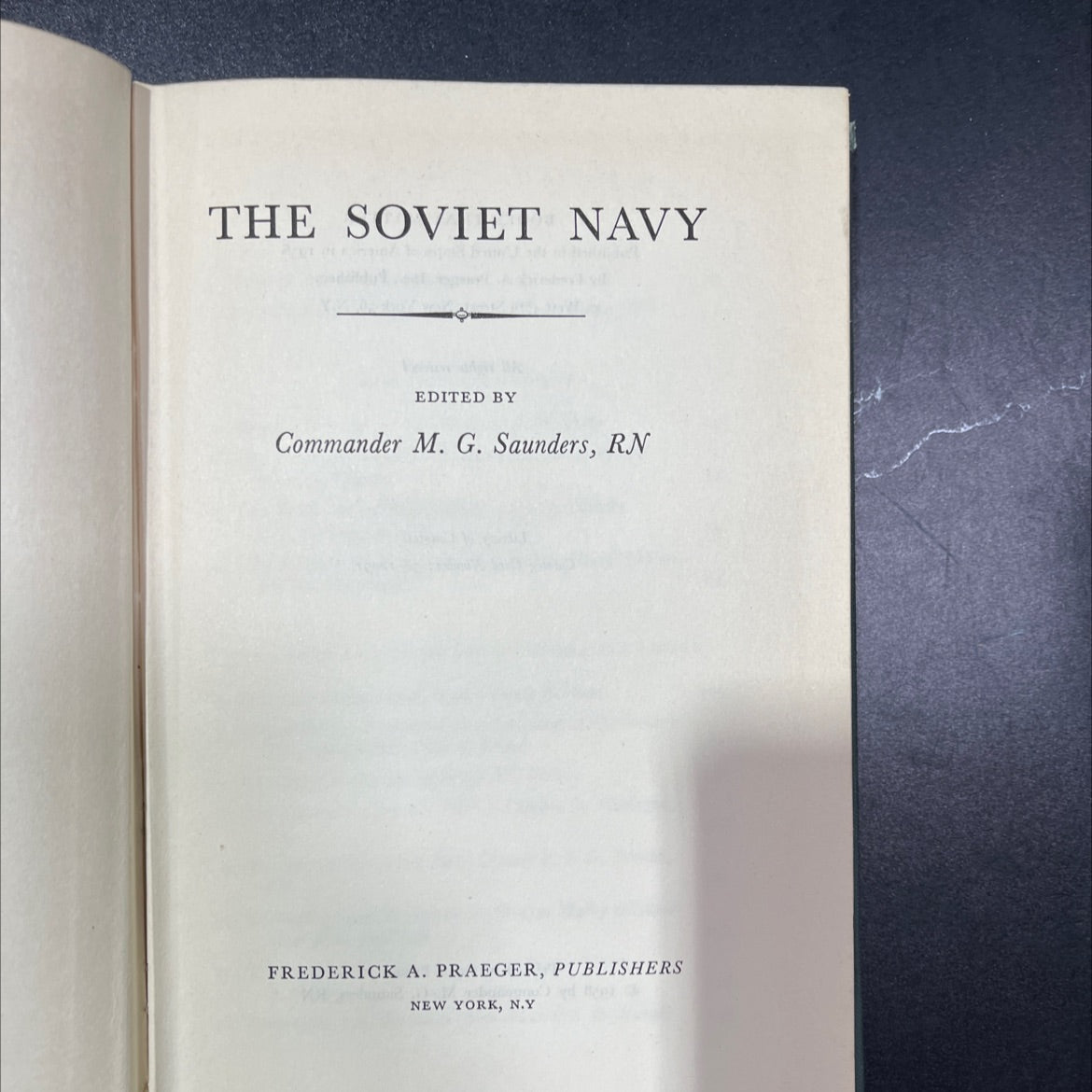 the soviet navy book, by Commander M. G. Saunders, 1958 Hardcover, Vintage image 2