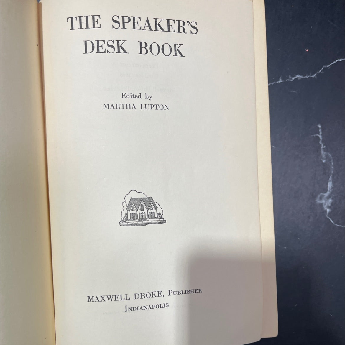 the speaker's desk book book, by martha lupton, 1948 Hardcover image 2