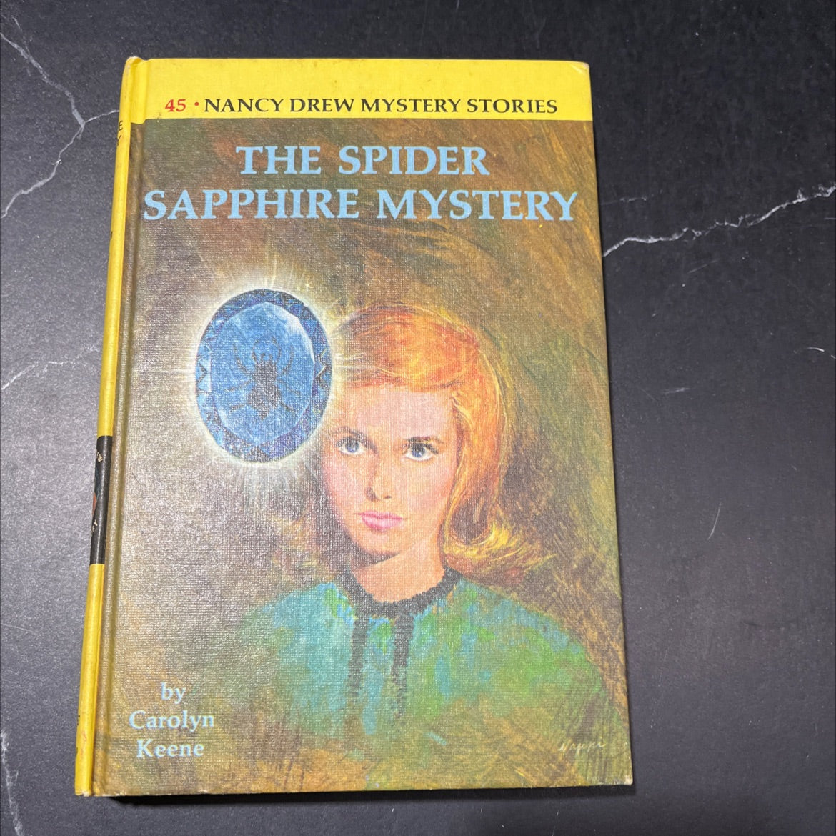 the spider sapphire mystery book, by carolyn keene, 1968 Hardcover image 1