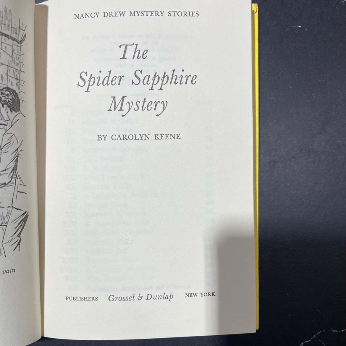 the spider sapphire mystery book, by carolyn keene, 1968 Hardcover image 2