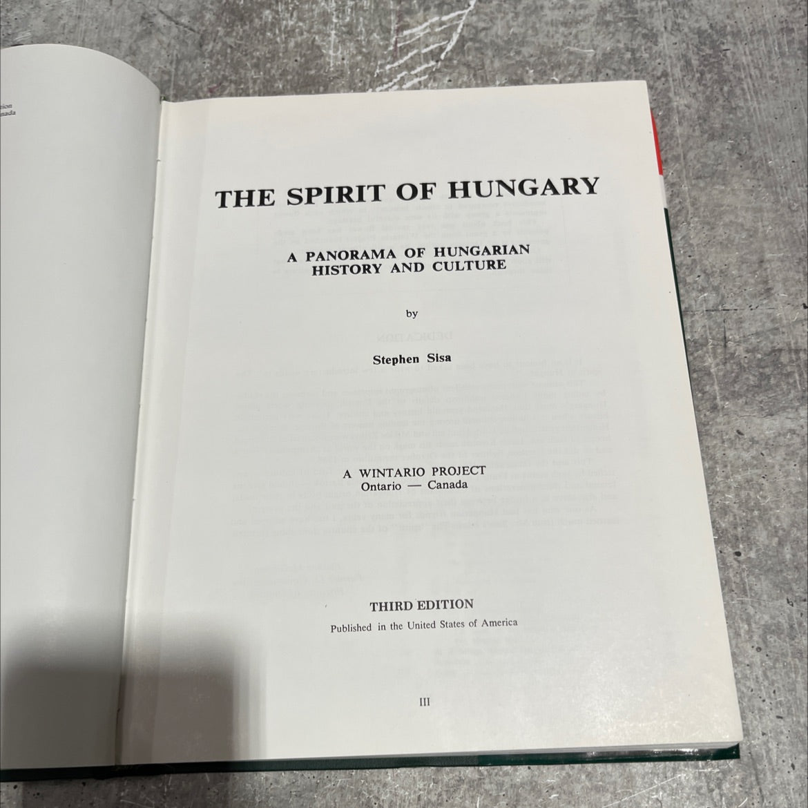 the spirit of hungary a panorama of hungarian history and culture book, by Stephen Sisa, 1995 Hardcover image 2