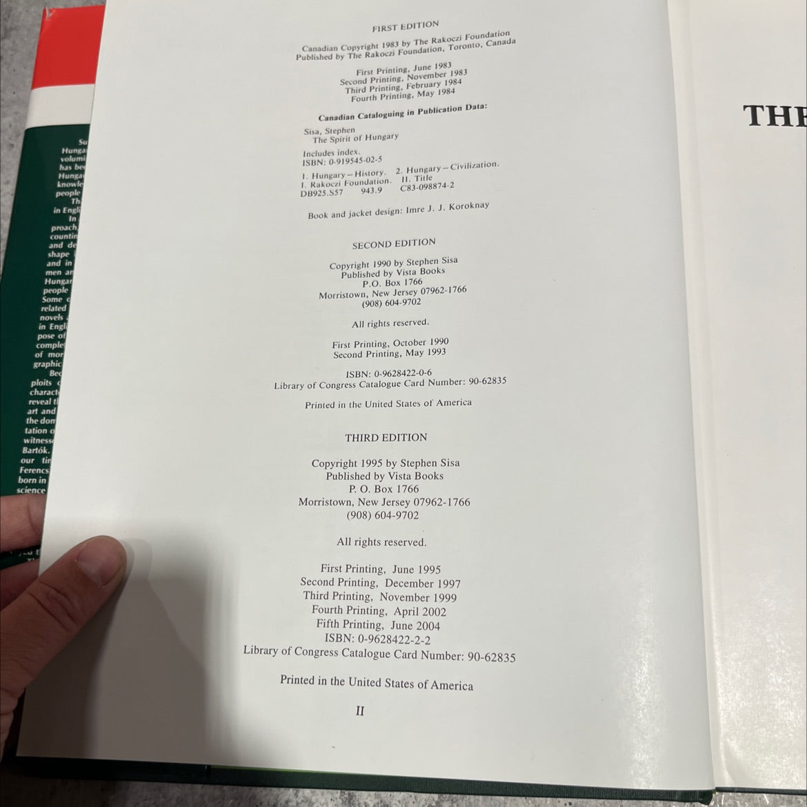 the spirit of hungary a panorama of hungarian history and culture book, by Stephen Sisa, 1995 Hardcover image 3