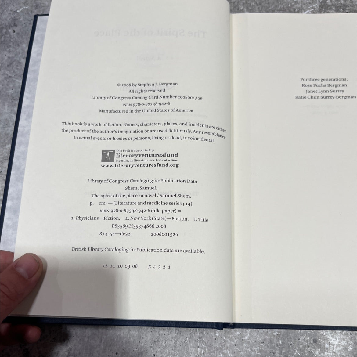 the spirit of the place book, by Samuel Shem, 2008 Hardcover image 3