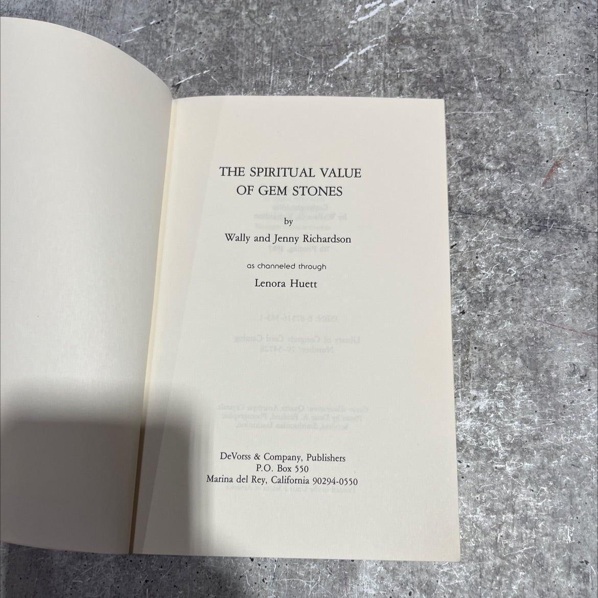 the spiritual value of gem stones book, by Wally and Jenny Richardson, 1987 Paperback image 2