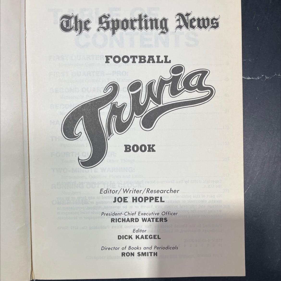 the sporting news book, by joe hoppell, 1985 Paperback image 2
