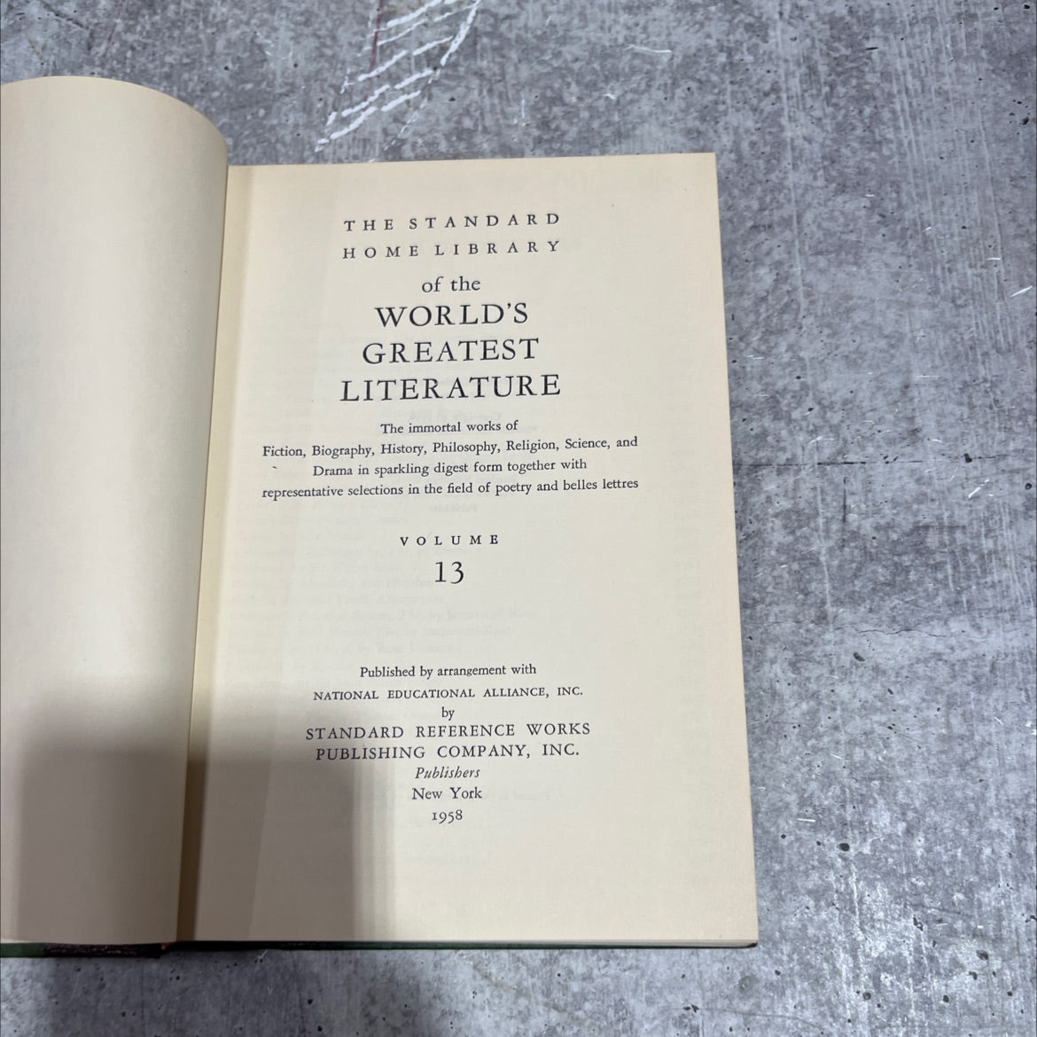 the standard home library of the world's greatest literature book, by various, 1958 Hardcover image 2