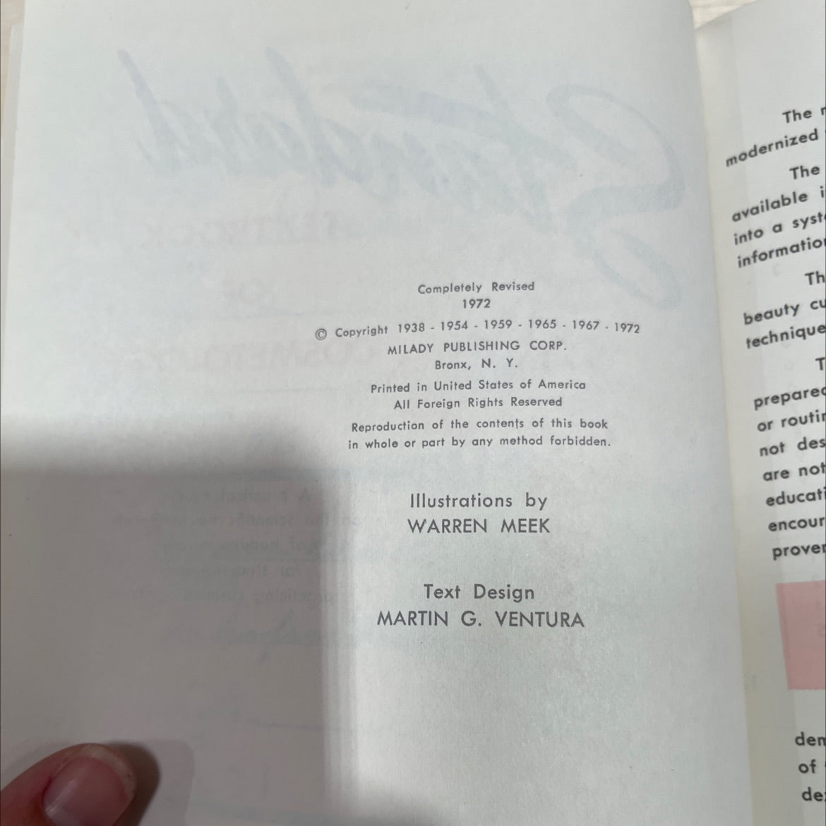 the standard textbook of cosmetology book, by unknown, 1972 Hardcover image 3