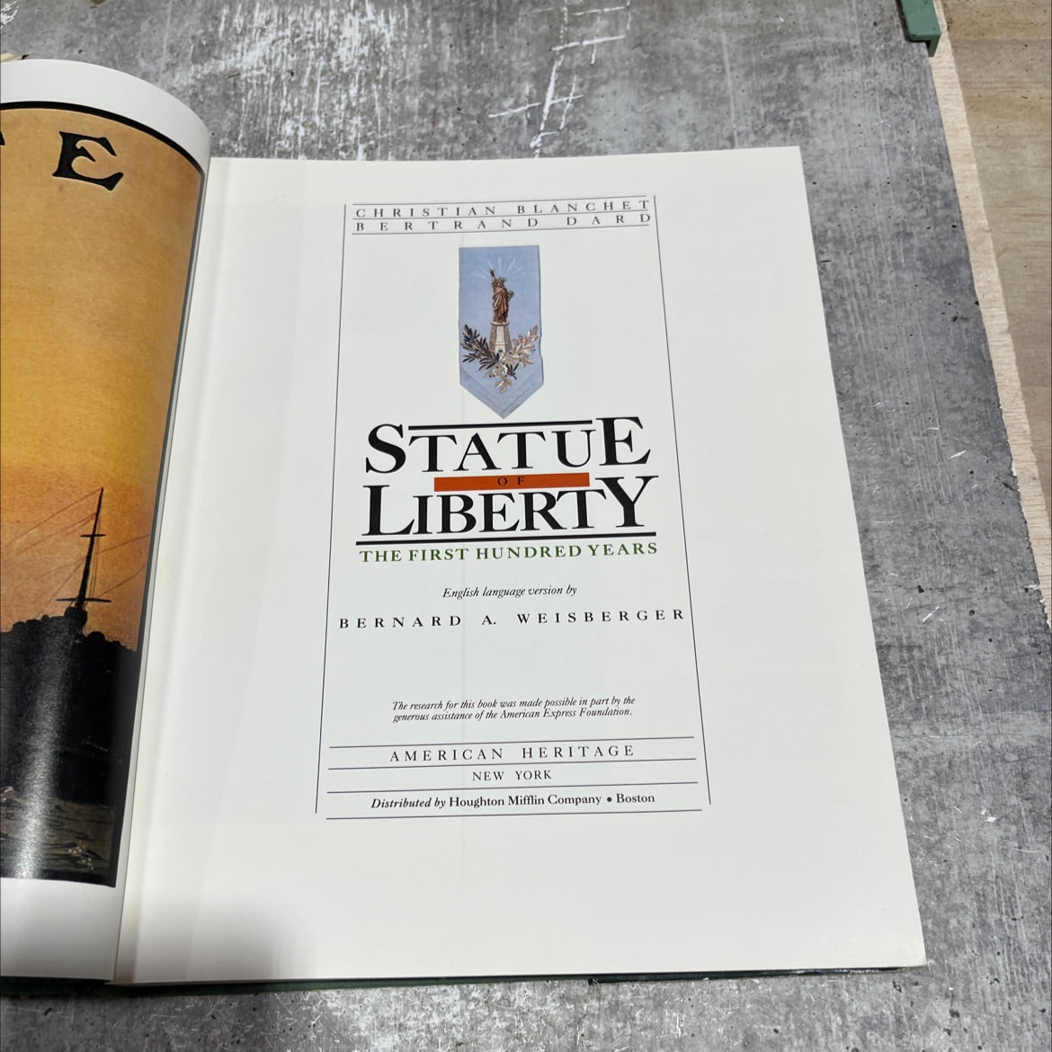 the statue of liberty book, by christian blanchet, bertrand dard, 1985 Hardcover image 2