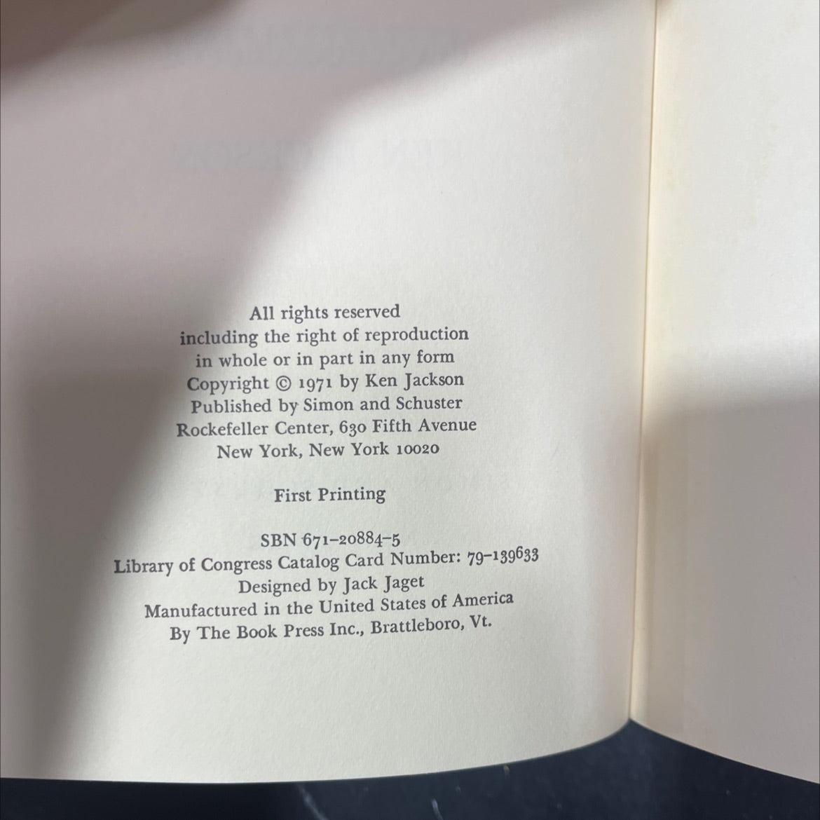 SIGNED the sticking point book, by ken jackson, 1971 Hardcover, First Edition, Vintage image 3