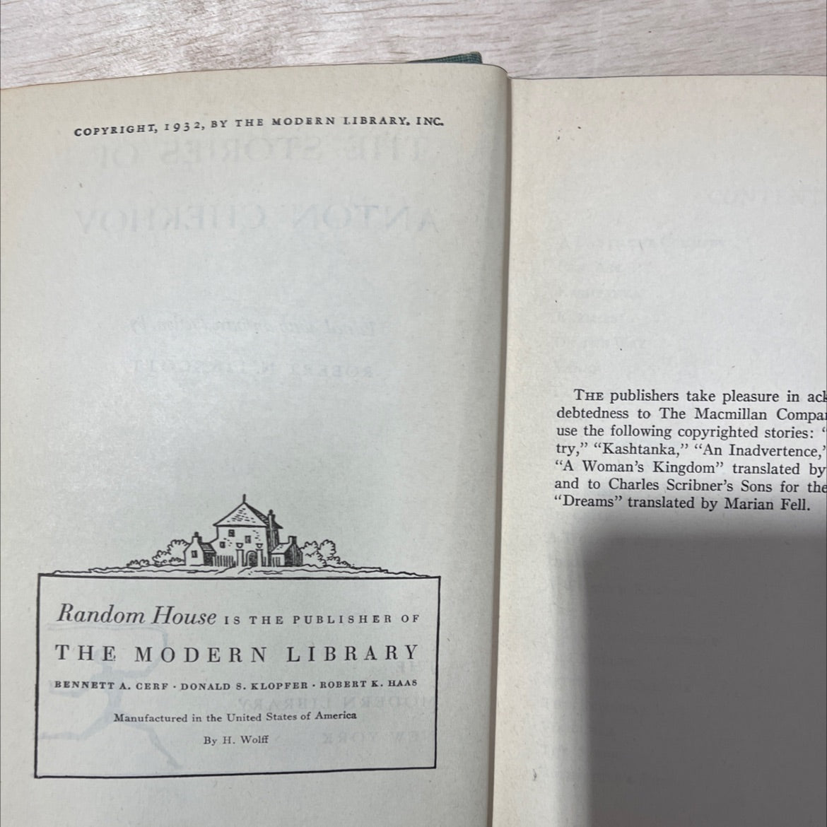 the stories of anton chekhov book, by anton chekhov, 1932 Hardcover, Vintage image 3