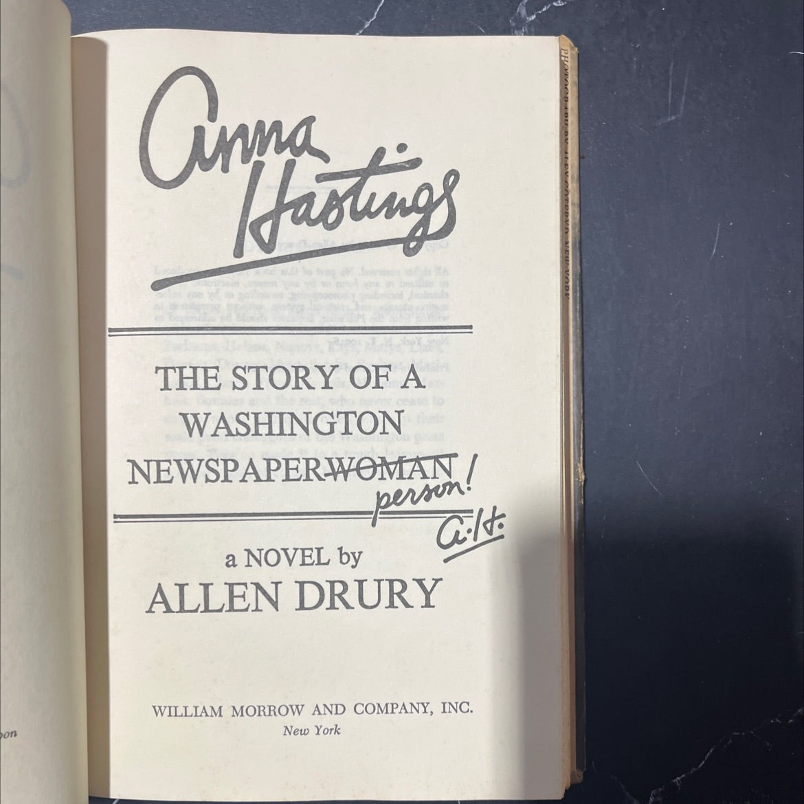 the story of a washington newspaperwoman book, by allen drury, 1977 Hardcover image 2