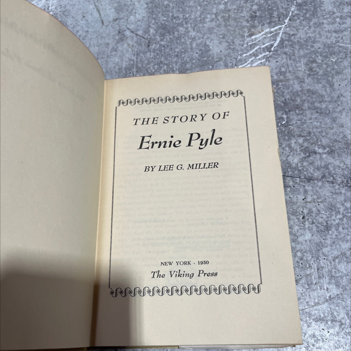 the story of ernie pyle book, by lee g. miller, 1950 Hardcover image 2
