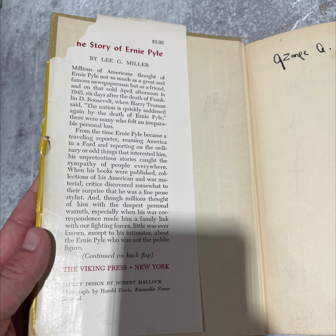 the story of ernie pyle book, by lee g. miller, 1950 Hardcover image 4
