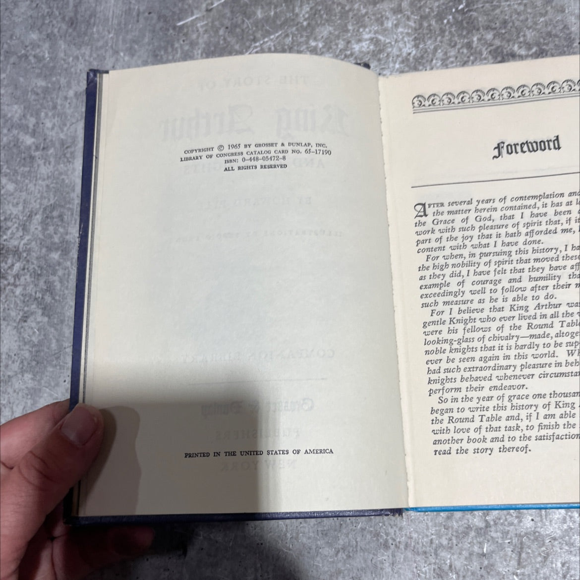 the story of king arthur and his knights book, by howard pyle, 1965 Hardcover image 3