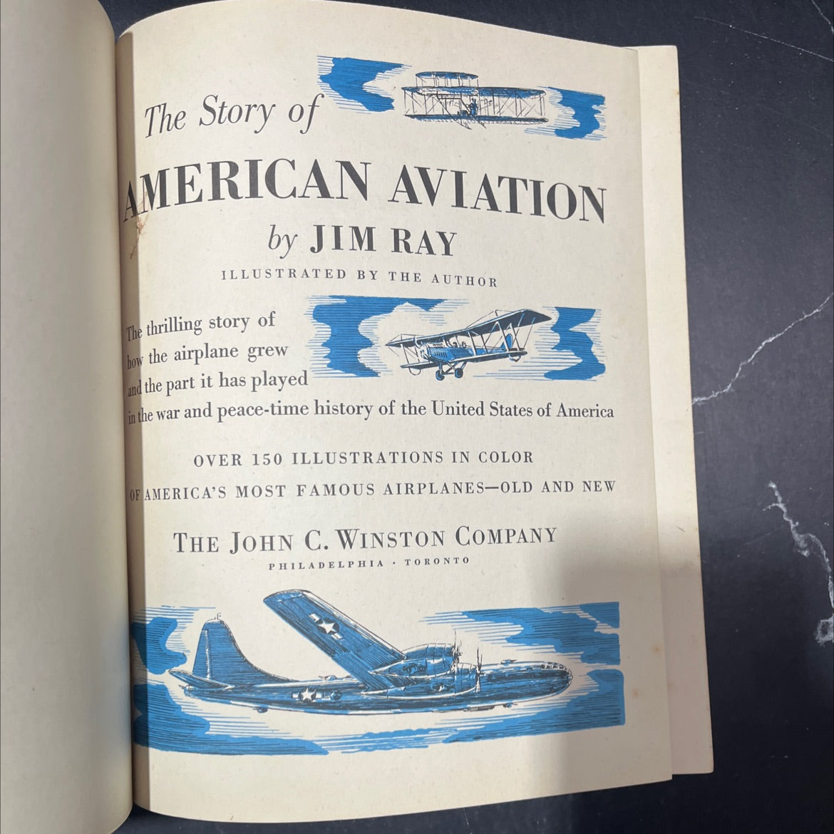 the story of merican aviation book, by jim ray, 1946 Hardcover image 2