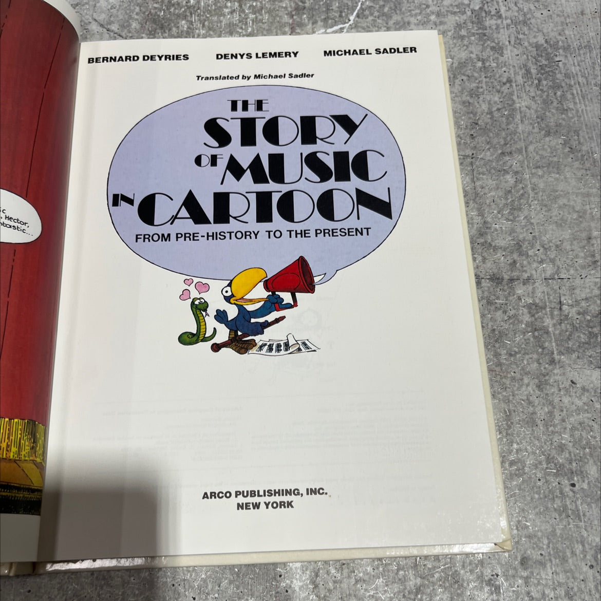 the story of music in cartoon book, by bernard deyries, denys lemery, 1983 Hardcover image 2