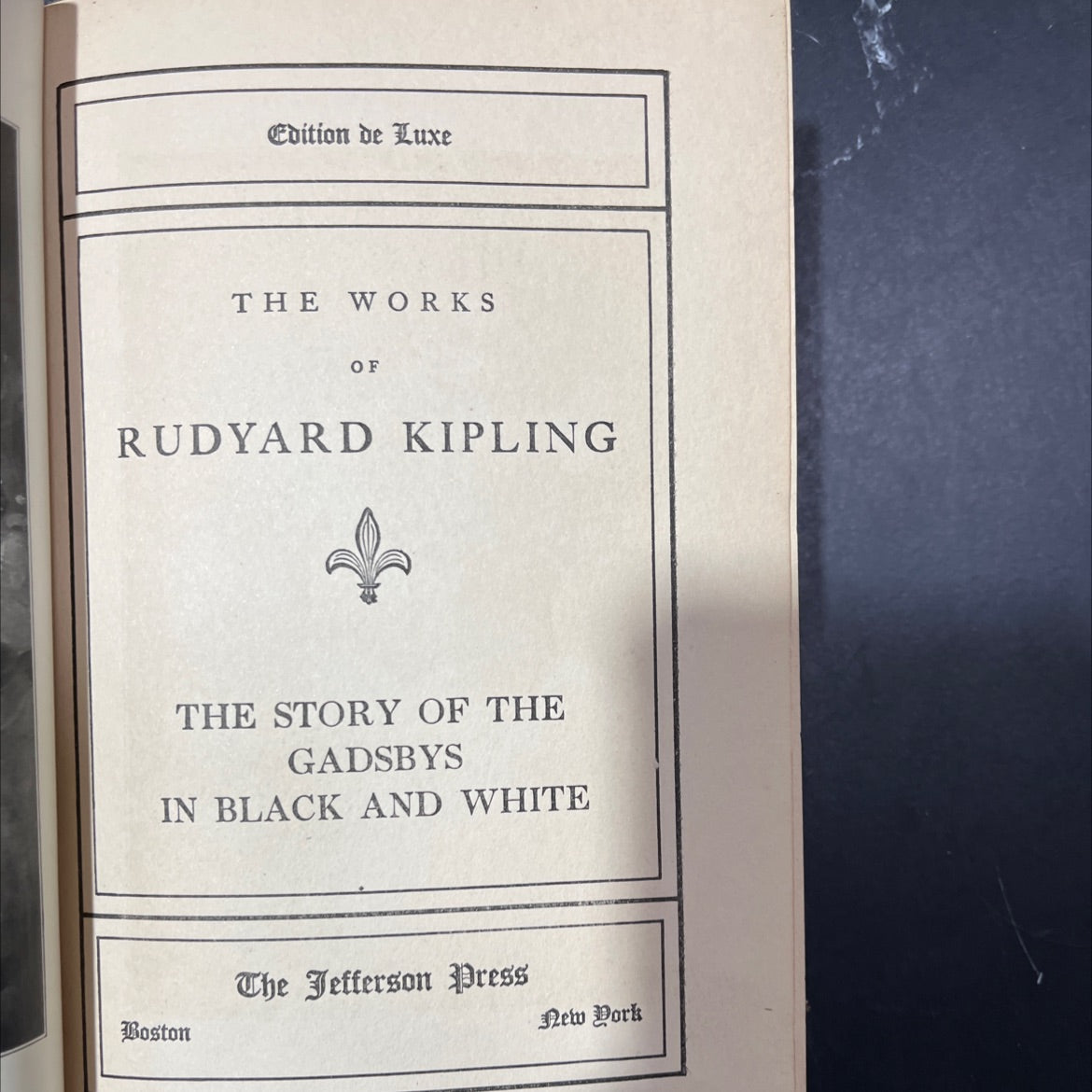 the story of the gadsbys in black and white book, by rudyard kipling, unknown Hardcover image 3
